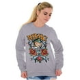 thumbnail image 3 of Betty Boop Biker BBMC Roses Tattoo Women Plus Size Sweatshirt Brisco Brands 2X, 3 of 5
