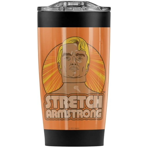Stretch Armstrong/Armstrong Badge Stainless Steel Tumbler 20 oz Coffee Travel Mug/Cup, Vacuum Insulated & Double Wall with Leakproof Sliding Lid | Great for Hot Drinks and Cold Beverages