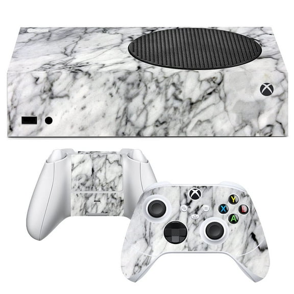 VWAQ White Marble Skin For Xbox Series S Console and Controllers - Vinyl Decal To Fit Xbox Series S - XSRSS7 [video game]
