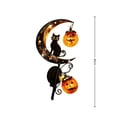 thumbnail image 3 of Solar Halloween Black Cat Pumpkin Moon Garden Stake Light, Waterproof Outdoor Halloween Yard Decor (#C), 3 of 5