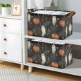thumbnail image 2 of Yayeee Foldable Storage Basket for Shelves Waterproof Cloth Bins with Handles, Autumn Ghost Pattern, 2 of 7
