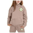 thumbnail image 2 of Girls Outfits Girls' Clothing Sets Baseball Print Reindeer Girls' Hoodie Set Children's Two Piece Set Medium And Small Children's Long Sleeved Hoodie And Sweatpants, 2 of 9