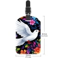 thumbnail image 6 of Square 2Pack PU Leather Peace Dove Cruise Luggage Tag with Privacy Cover and Name ID Tag for Travel Handbags Backpacks Luggage Tags, 6 of 6