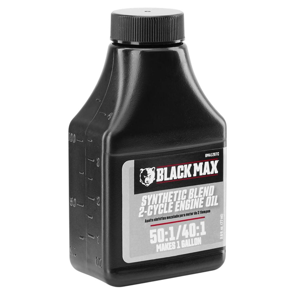 Black Max 2.6oz Synthetic Blend 2-Cycle Oil, Makes 1 Gallon