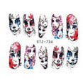 thumbnail image 4 of Watermark Nail Sticker Tatoos Halloween Skull nail decor Colorful Eyes Skull Element Nail Wraps DIY Manicure Sticker, 4 of 7
