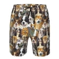 thumbnail image 3 of Balery Cute Dog Traje de Baño Estilo Hawaiano para Hombre, Shorts de Secado Rápido con Bolsillos-XX-Large, 3 of 6