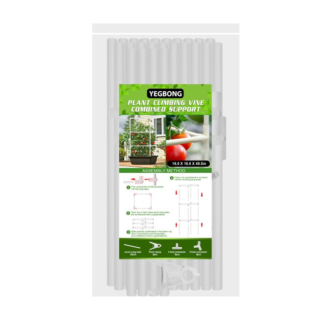 Conector de jaulas de soporte para plantas de jardín, soporte de vid, marco para plantas trepadoras (40 cm)
