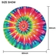 thumbnail image 6 of Colorful Rainbow Tie Dye Spiral Pattern Round Tablecloth 60"x60",Wrinkle Wipeable Table Cloth for Kitchen Dining Room Picnic Patio Party, 6 of 6