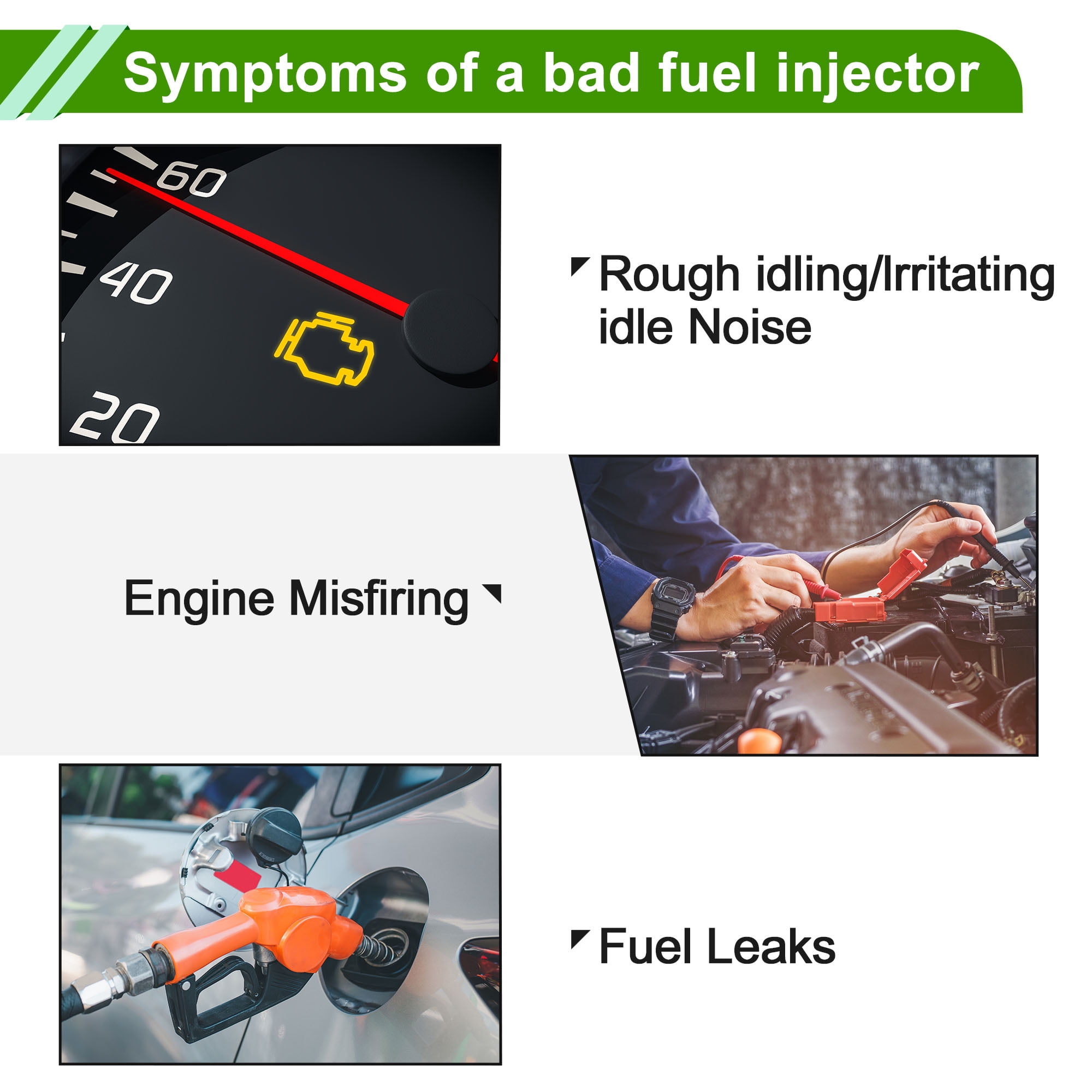 Unique Bargains Fuel Injector Nozzle for Porsche Macan 3.0L 3.6L 15-18 Black