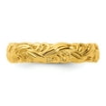thumbnail image 3 of Sterling Silver Stackable Expressions Gold-plated Carved Band, 3 of 5