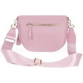 thumbnail image 2 of SQDWYGUO Spacious Nylon Crossbody Bag Bum Bag Handbags Wallets Purses Trendy Shoulder Bag for Women,Pink,1, 2 of 5