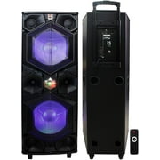 MR DJ VEGAS Double 15 Bluetooth Speaker Professional Dual 15 3-Way Full-Range Powered/Active DJ PA Multipurpose Live Sound Bluetooth Loudspeaker