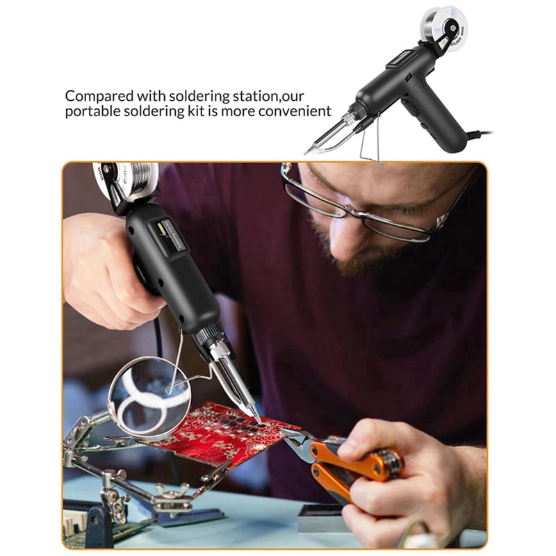 Soldering Iron Kit, 80W 110V Automatic Soldering Tool, Fast Heating Soldering, Suitable for Repair and DIY US Plug