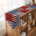 thumbnail image 4 of 4th of July Table Runner Linen Burlap Table Runner 72 Inches Long Independence Day Red Blue Vintage Dresser Scarves for Kitchen Island Coffee Dining Room Party Wedding Banquet Holiday Decor 14"x72", 4 of 8