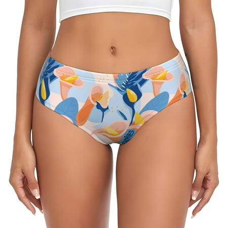 Womens Underwear - Orange Calla Lily Flowers No Show Seamless Underwear for Women  Soft Comfort Stretch Women s Panties  Hipster Ladies Panties Bikini Underwear Briefs