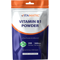 Vitamatic Vitamin B1 Pure Powder - 100 Grams (Thiamine Mononitrate)