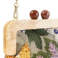 thumbnail image 6 of YIFEI Wooden Handle Sequin Embroidered Floral Handbag with Detachable Shoulder Strap Evening Purse for Wedding Party, 6 of 6