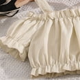 thumbnail image 5 of THDHVS Outfits for Girls,Toddler Girl Outfits,Solid Color Ruffle Sleeve Off Shoulder Top and Full Skirt Set for Girls Summer Party Outfit 10-11 Years, 5 of 9