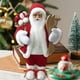 thumbnail image 1 of Muñeca Santa Claus de 12 pulgadas de pie - Figurita navideña de poliéster para decoración de ventanas, estanterías y repisas - Regalo de decoración navideña en rojo, blanco y gris, 1 of 6