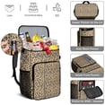 thumbnail image 5 of Travel Cooler Bag - Brown and Black Leopard Print Camping Beer Cooler Backpack with Bottle Opener- Waterproof Insulated Picnic Backpacks - Cooler Bag for Beach, 5 of 6
