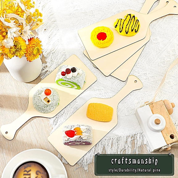 Naierhg Chopping Board Food Grade High Durability Wood All-Purpose Meat Paddle Shaped DIY Cutting Board Kitchen Tools