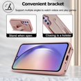thumbnail image 5 of Tianyeda Crossbody Wallet Phone Case for Samsung Galaxy A16， PU Leather Case Back with Card Slot Magnetic Clasp Kickstand wrist holder RosePink, 5 of 5