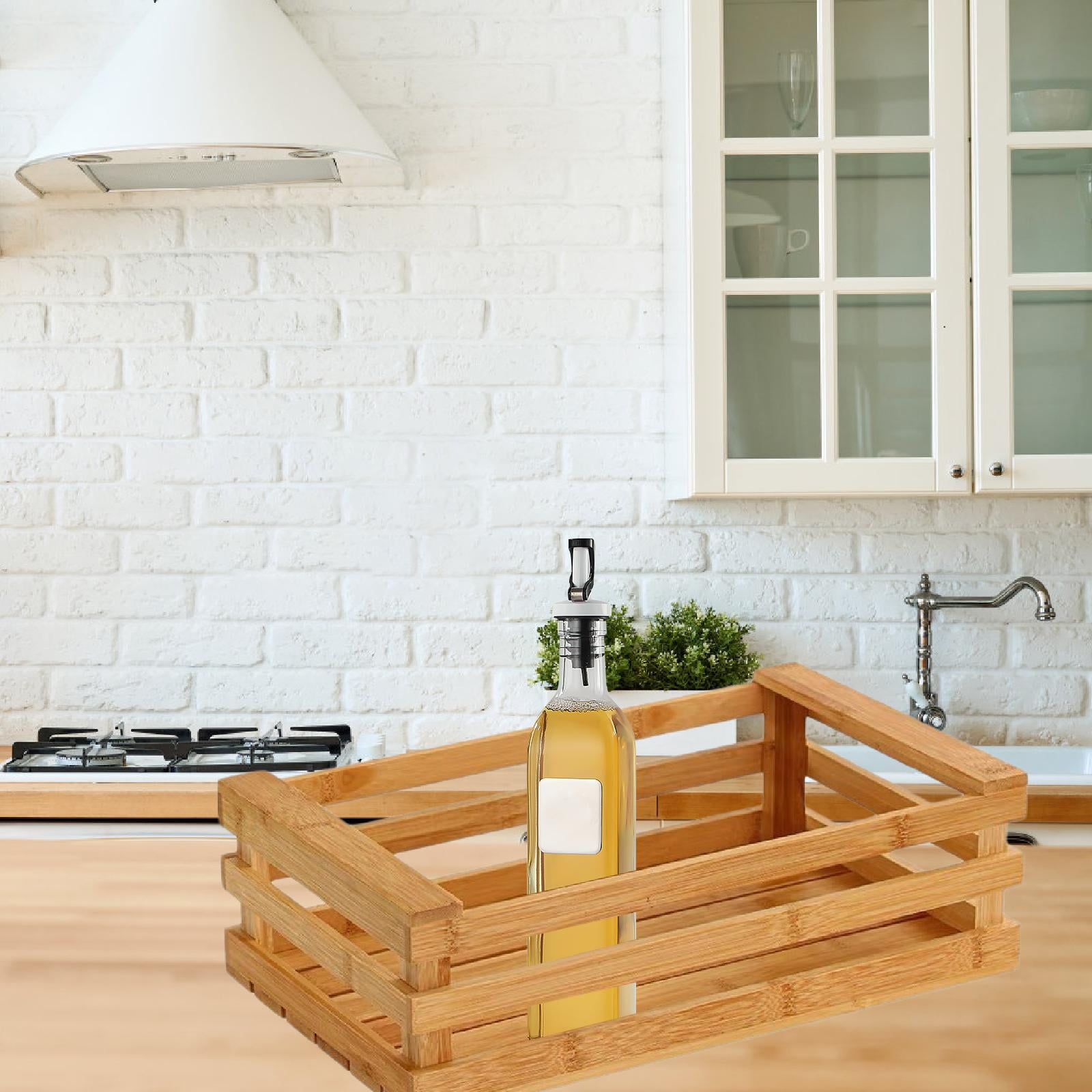 WLPZXP Wood Crate Container Bin Rustic Nesting Storage Box for Toy Closet Vegetable 38cmx22.5cmx11.5cm