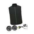 thumbnail image 3 of Chaleco de enfriamiento con ventilador de poliéster Chaleco de enfriamiento con ventilador Chaqueta de ventilador de trabajo portátil Negro, 3 of 9