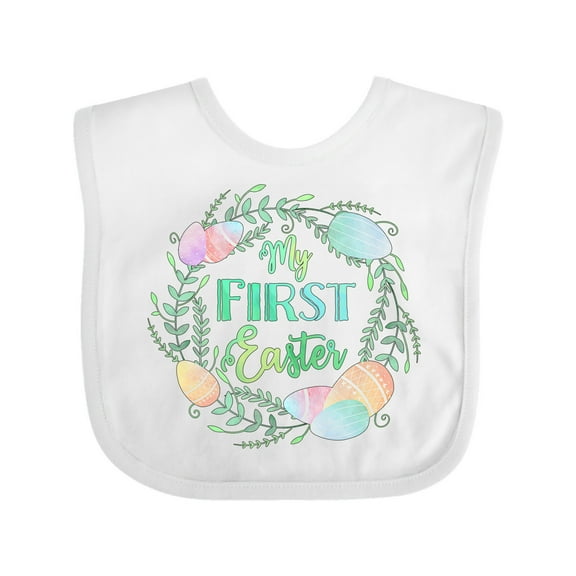 Inktastic My First Easter Pastel Colored Wreath Boys or Girls Baby Bib