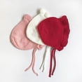 thumbnail image 7 of Pink Fashion Monolayer Ruffle Warmer Caps Kids Hats Spring Newborn Baby Hat Handmade Knitting Hats, 7 of 7