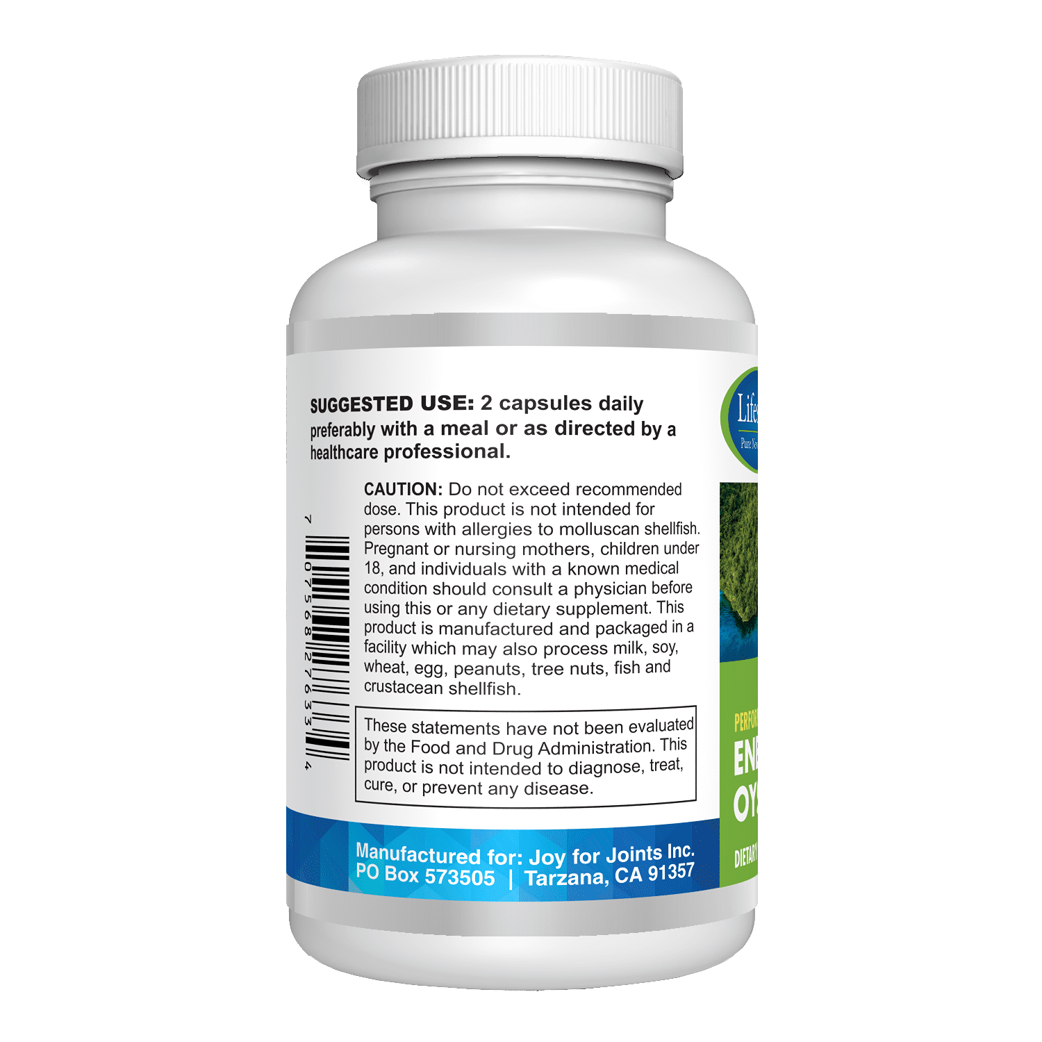 Oyster Extract Supplement with Zinc & Taurine - Wellness, Energy & Immune Support - 500mg, 60 Capsules