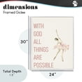 thumbnail image 4 of Stupell Industries Contemporary All Things Possible Ballerina White Framed Giclee Art, 24 x 30, by Kim Allen, 4 of 8