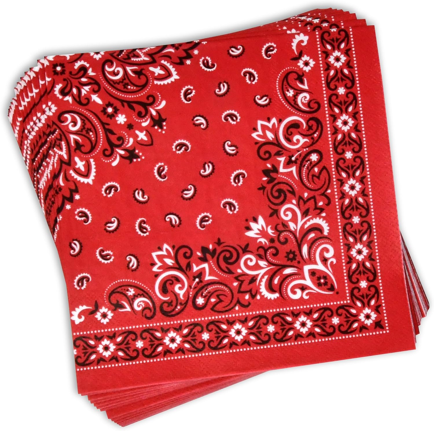 Gift Boutique 100 Red Bandana Napkins