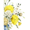 thumbnail image 2 of Popp, Grace 19x24 White Modern Wood Framed Museum Art Print Titled - Yellow and Ultramarine Bouquet II, 2 of 4
