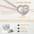 thumbnail image 3 of MISUMOR Heart Necklaces for Women, 925 Sterling Silver Necklace with Birthstone Pendant, Jewelry Gifts for Women, Wife, Girlfriend, Mom on Christmas Valentine's Day Mothers' Day, 3 of 4