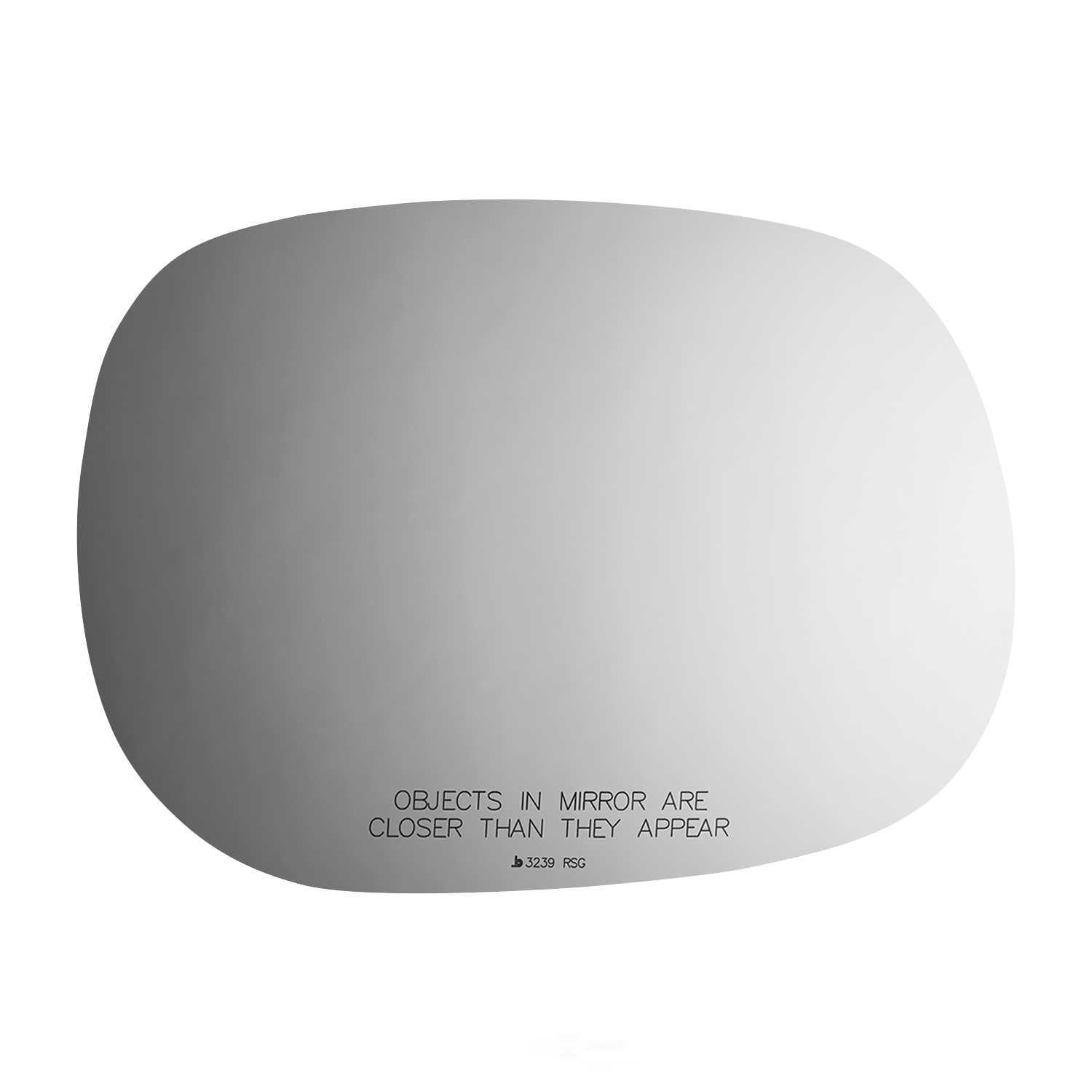 Burco Side View Mirror Replacement Glass with Motor Mount Plate - Clear Glass - 3239RSG