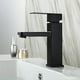 thumbnail image 2 of Grifo para lavabo de acero inoxidable de estilo moderno, de color negro, con agua fría y caliente ajustable, de grado 304, 2 of 5