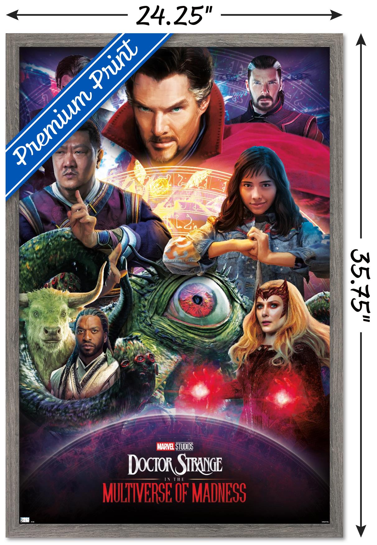 Marvel Doctor Strange in the Multiverse of Madness - Amazing Wall Poster, 22.375" x 34" Framed