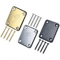 thumbnail image 1 of Metal Neck Plate Neck Plate for Electric Guitar Stratocaster Telecaster or Bass, Chrome, 1 of 5
