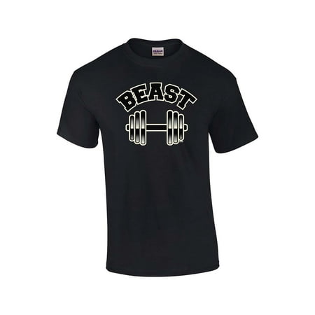 Workout T-Shirt Beast With Barbell and (The Best Shorts For Big Thighs)