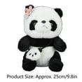 thumbnail image 5 of Cute Panda Plush Pillow Soft Comfortable Washable Simulation Panda Plush Stuffed Doll Toy with Flower Decoration 9.8in, 5 of 15