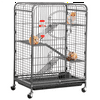 Metal 37" Small Animal Cage for Ferret, Large Rat, Guinea Pig, and Mouse with Pull Out Tray, Black