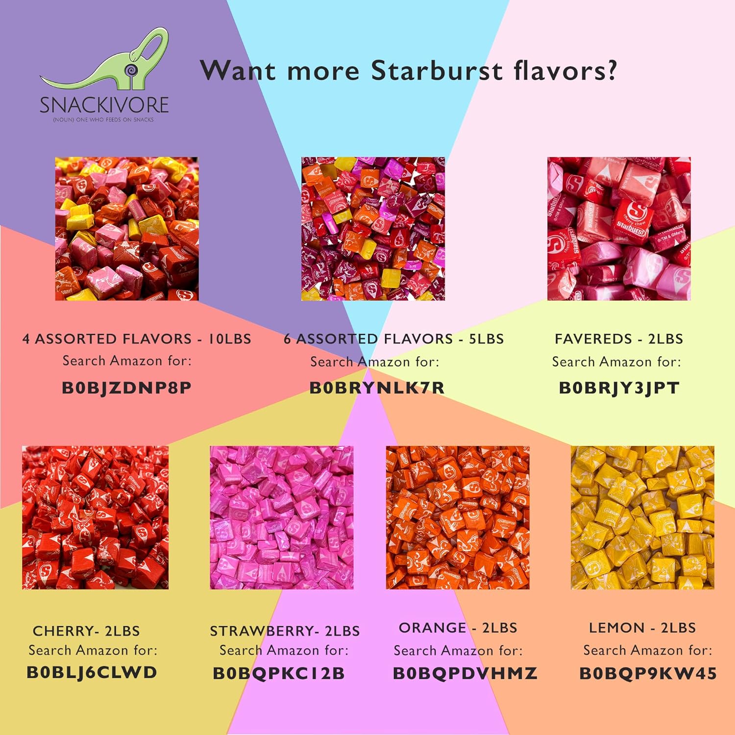 Starburst Bulk 10lb Bag. Starburst Candy- Individually Wrapped Candy by ...