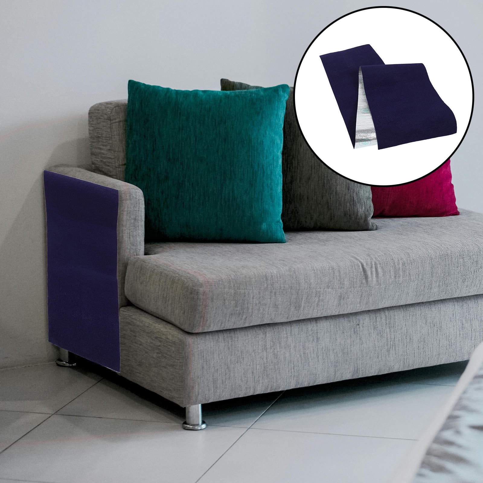 ELAYARD Dark Self-Adhesive Cat Scratching Mat Polyester Cat Scratcher Pad for Furniture Sofa Wall and Indoor Home Use