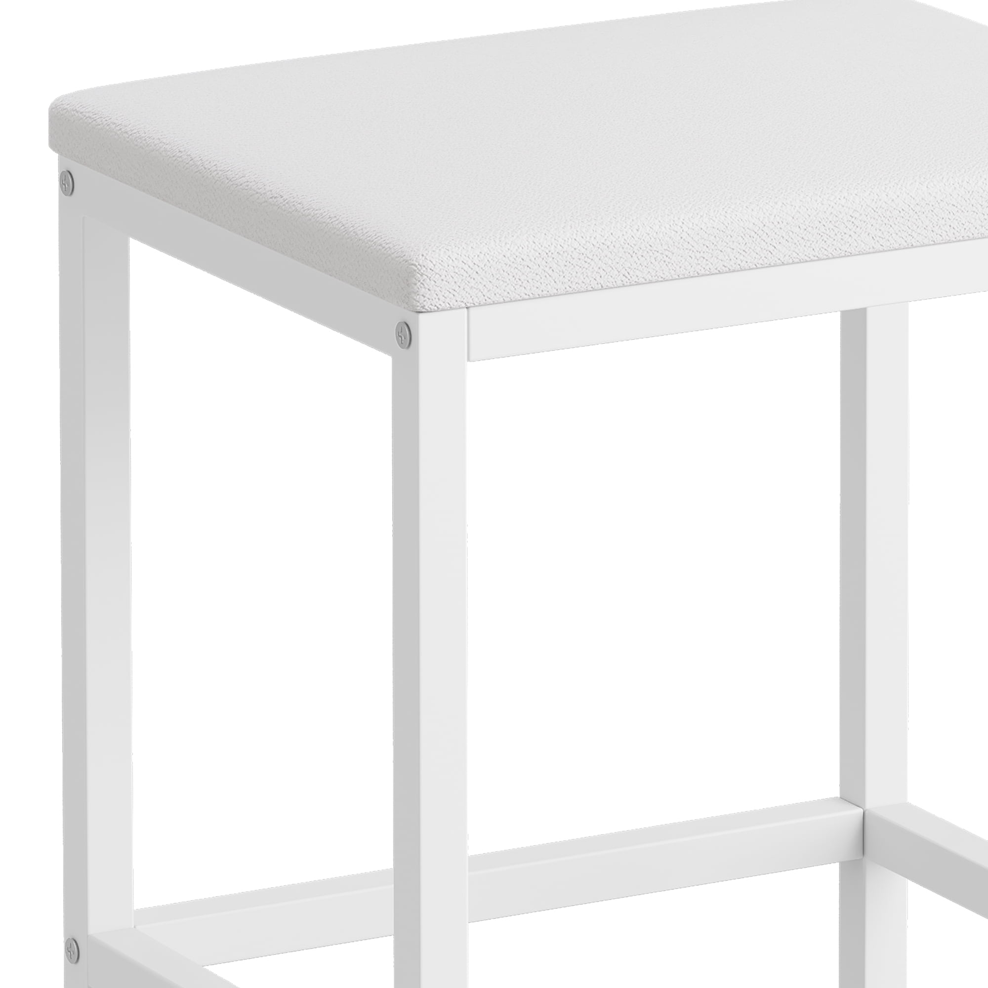 Uforic 47 Inch Storage Kitchen Island Island with Foldable Drop Leaf & Power Outlet, Spice Rack, 2 Upholstered Stools & Footrest for Kitchen Dining Room,White Oak