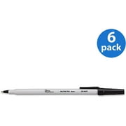 Office Impressions ECONOMY BALLPOINT STICK PEN, BLACK INK, MEDIUM, 12/Box, 6 Boxes