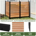 thumbnail image 2 of Uforic Outdoor Privacy Fence Panel - Weatherproof Wooden AC Unit Cover, Backyard & Patio Privacy Screen for Garden, Deck, Brown（1 Panel）, 2 of 8