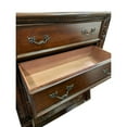 thumbnail image 2 of Bessy Traditional Cherry Wood 5-Drawer Chest, 2 of 3