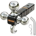 thumbnail image 1 of ORCISH Enganche de remolque Tri-Ball Mount con gancho y pasador Tamaño de bola de remolque 1-7/8"" 2"" y 2-5/16"" Ajuste receptor de enganche de 2 pulgadas 2/3 en 1 Enganche de remolque de bola para c, 1 of 7