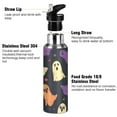 thumbnail image 3 of Yayeee 33oz Double Wall Stainless Steel Water Bottle with Flip Straw, Purple Halloween Ghosts, 3 of 7